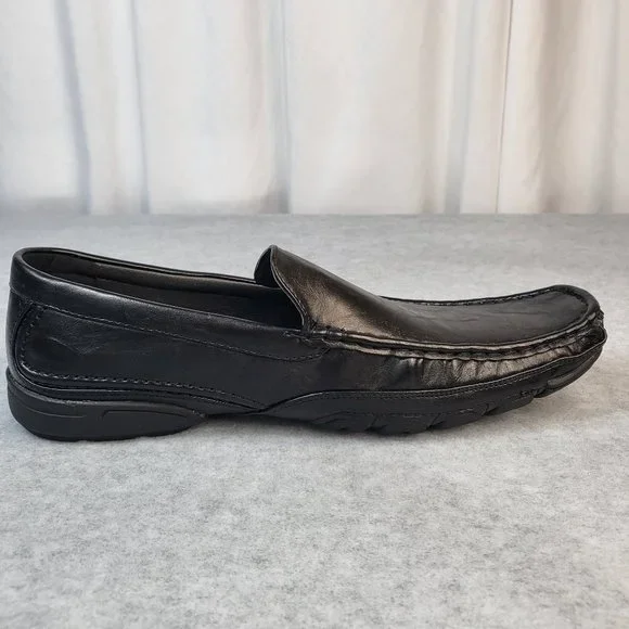 * Winston Comfortable Square Toe Black Loafers Men's Size's - Picture 3 of 9
